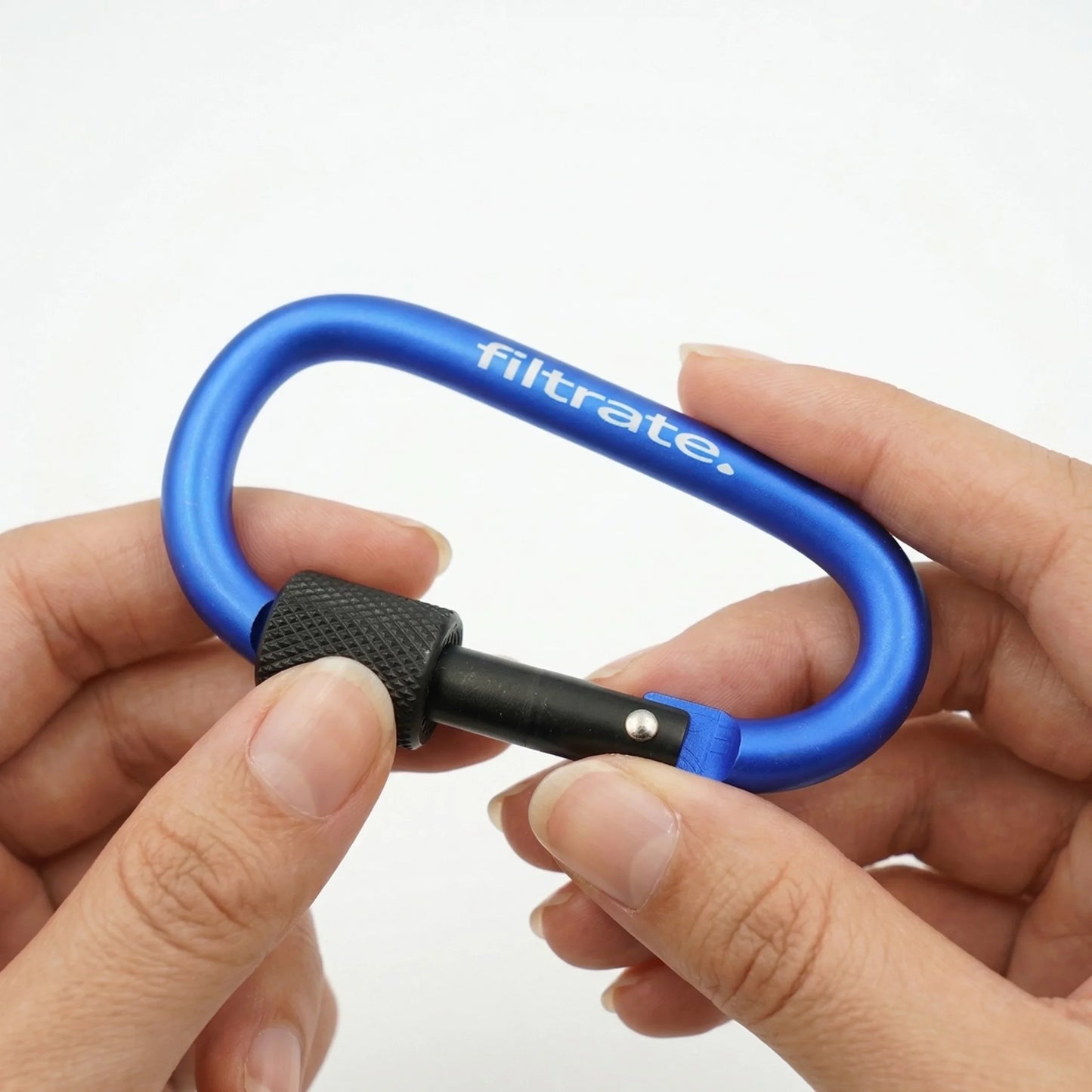 Blue Carabiner Clip For Water Bottle
