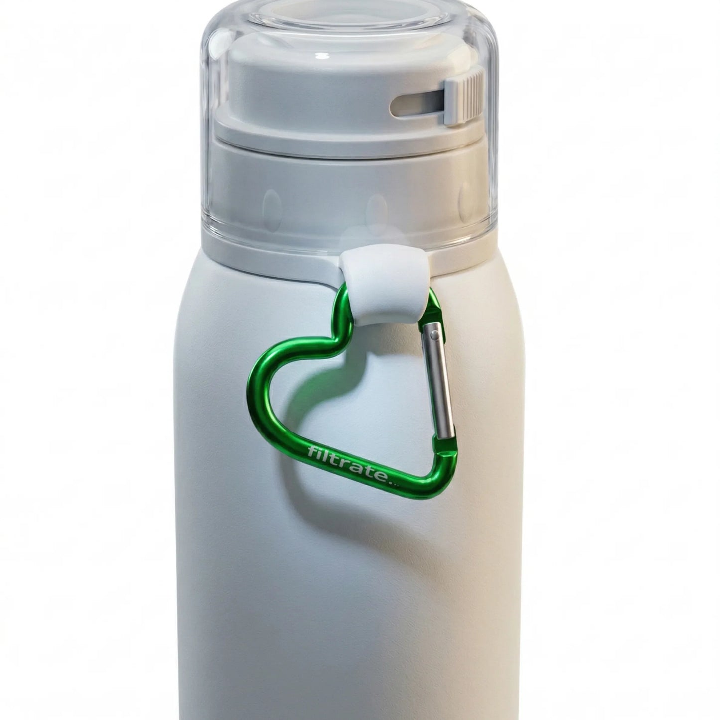 Green Heart Clip Carabiner For Water Bottle