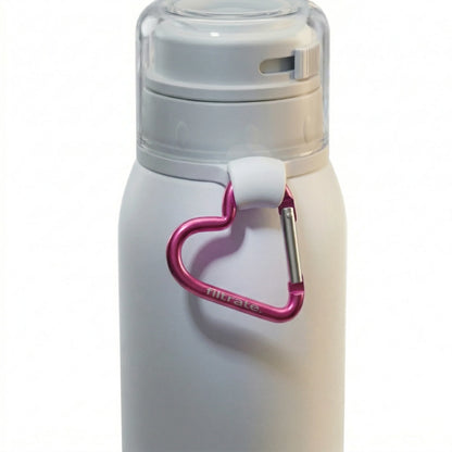 Pink Heart Clip Carabiner For Water Bottle
