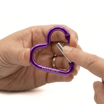 Purple Heart Clip Carabiner For Water Bottle