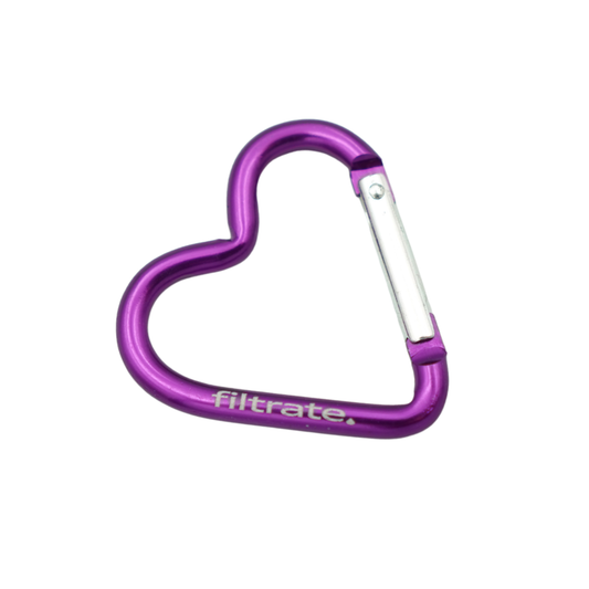 Purple Heart Clip Carabiner For Water Bottle